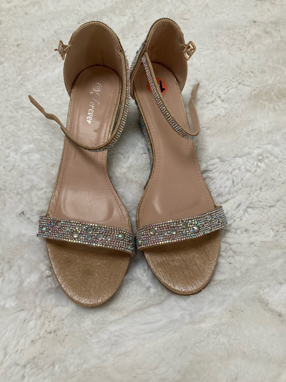 Forever brand rhinestone sandals
